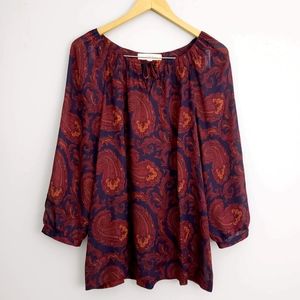 Ann Taylor LOFT Paisley Blouse Size L
